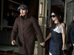Sir David Beckham y su esposa Woman Beckham disfrutan de una cena glamorosa en la popular brasserie Dorian con su amigo multimillonario Jamie Salter.