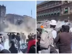 Gas lacrimógeno, caos y sombreros de paja: estallan protestas de la Generación Z contra la violencia del narcotráfico en la Ciudad de México — ver video